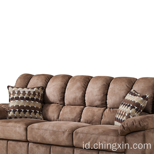 Grosir Sectional Kain Sofa Set Tiga Penyelesaan Mebel Sofa Ruang Tamu